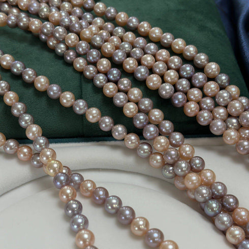 8-9mm Multicolor Freshwater Pearl Strand Necklace - House Of Pearls